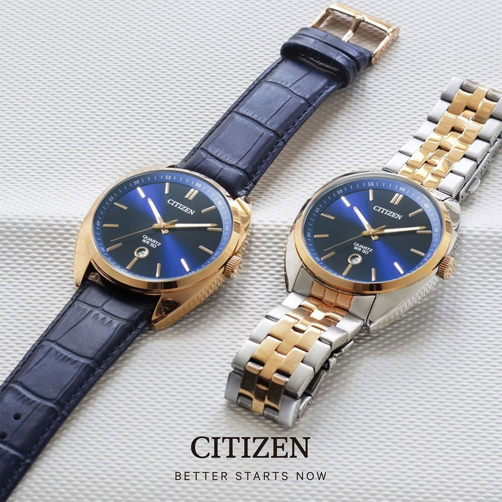 Đồng Hồ Nam Citizen Dây Da BI5093-01L - Mặt Xanh