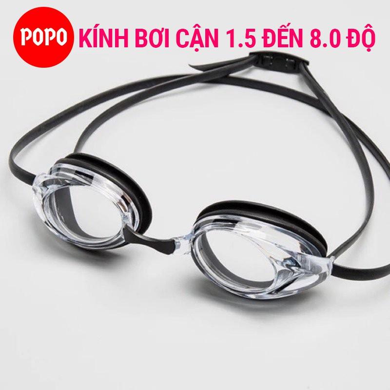 Kính bơi cận thị có độ từ 1.5 đến 8.0 mắt trong suốt cản tia UV cho người lớn, trẻ em, cho bé từ 6 tuổi