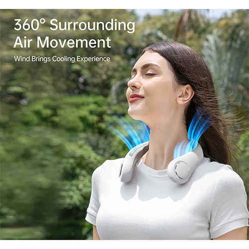 Quạt mini tích điện đeo cổ Jisulife Neck Fan Life3 4000mAh - Hàng chính hãng