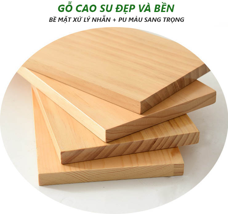 Kệ để chậu hoa trong nhà giá đỡ cây cảnh kệ treo hoa phòng khách ban công giếng trời bằng GỖ CAO SU TỰ NHIÊN siêu bền