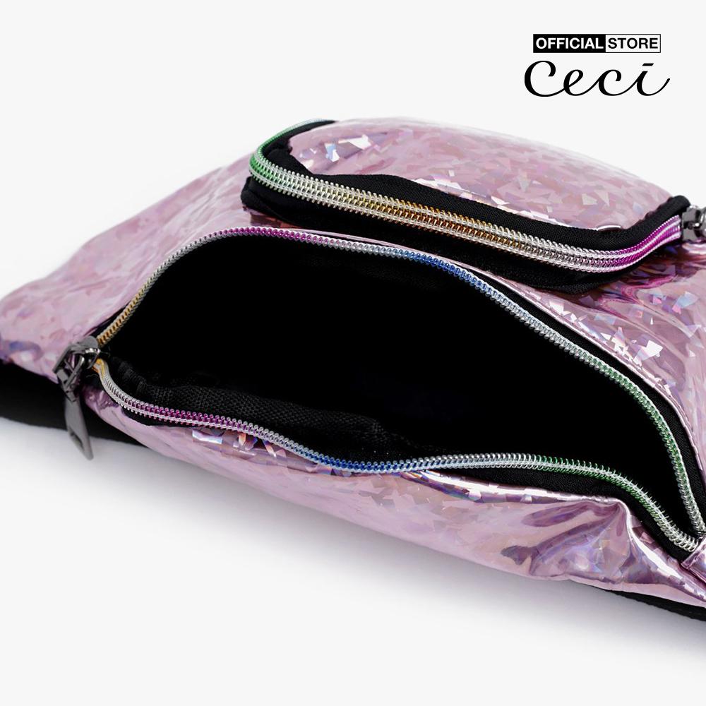 CECI - Túi bao tử thời trang phối khóa zip nhiều màu CC11-05000002