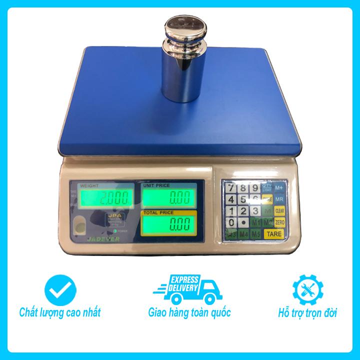 Cân điện tử tính tiền bán hàng cao cấp Jadever JPA mức cân tối đa 30kg, ghi nhớ và gọi nhanh 5 giá bán chính bằng phím