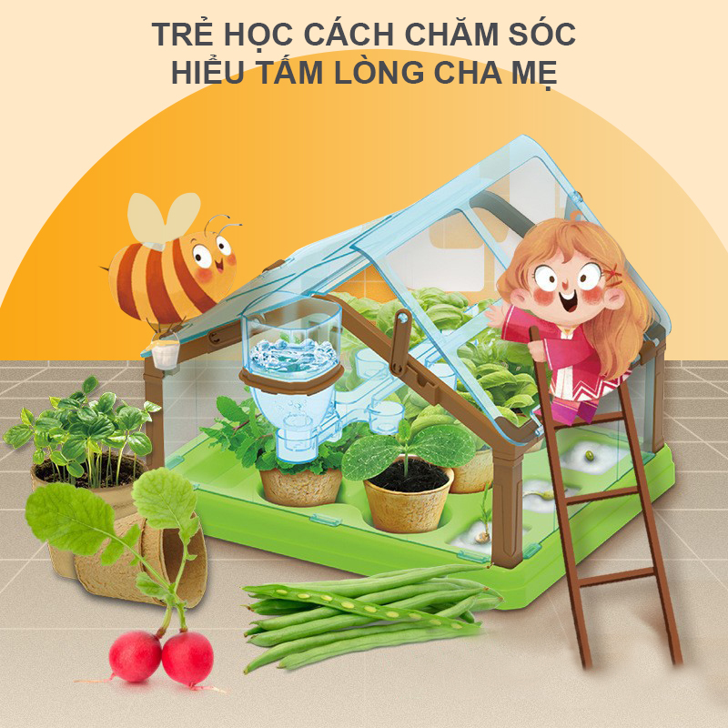 Đồ chơi nhà kính trồng cây dành cho trẻ em, bộ đồ chơi trí tuệ thông minh dành cho bé trai bé gái