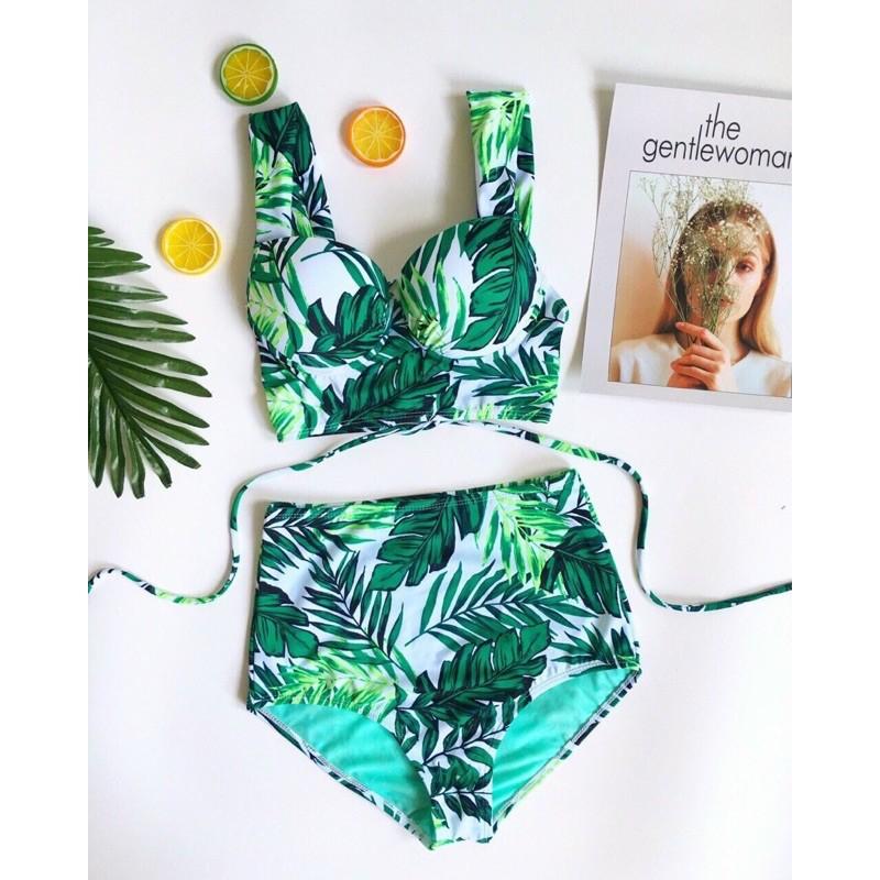 Bikini cạp cao xanh lá