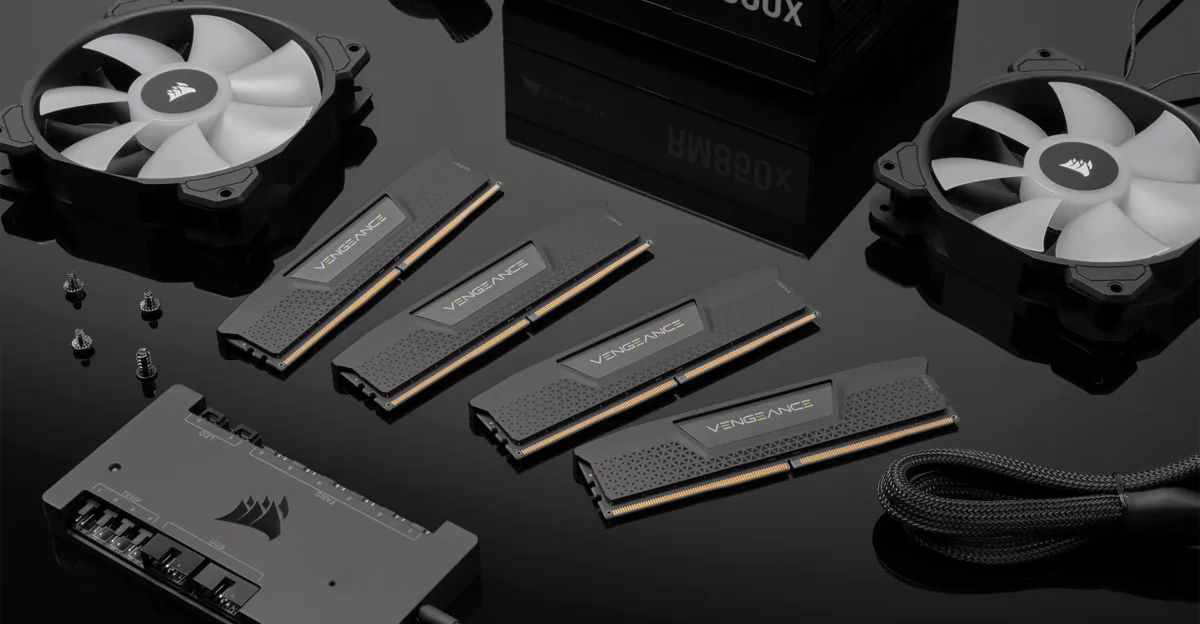 Bộ nhớ ram gắn trong Corsair DDR5, 5200MHz 16GB DIMM, Vengeance LPX Black Heatspreader, C40, 1.25V - Hàng Chính Hãng