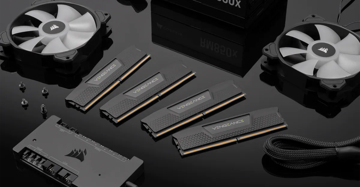 Bộ nhớ ram gắn trong Corsair DDR5, 5600MHz 16GB DIMM, Vengeance LPX Black Heatspreader, C40, 1.25V - Hàng Chính Hãng