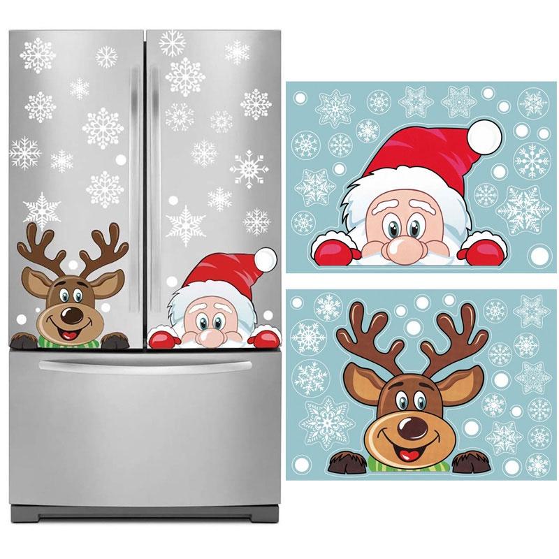 Miếng Dán Trang Trí Cửa Sổ Tự Dính Họa Tiết Giáng Sinh Năm Mới