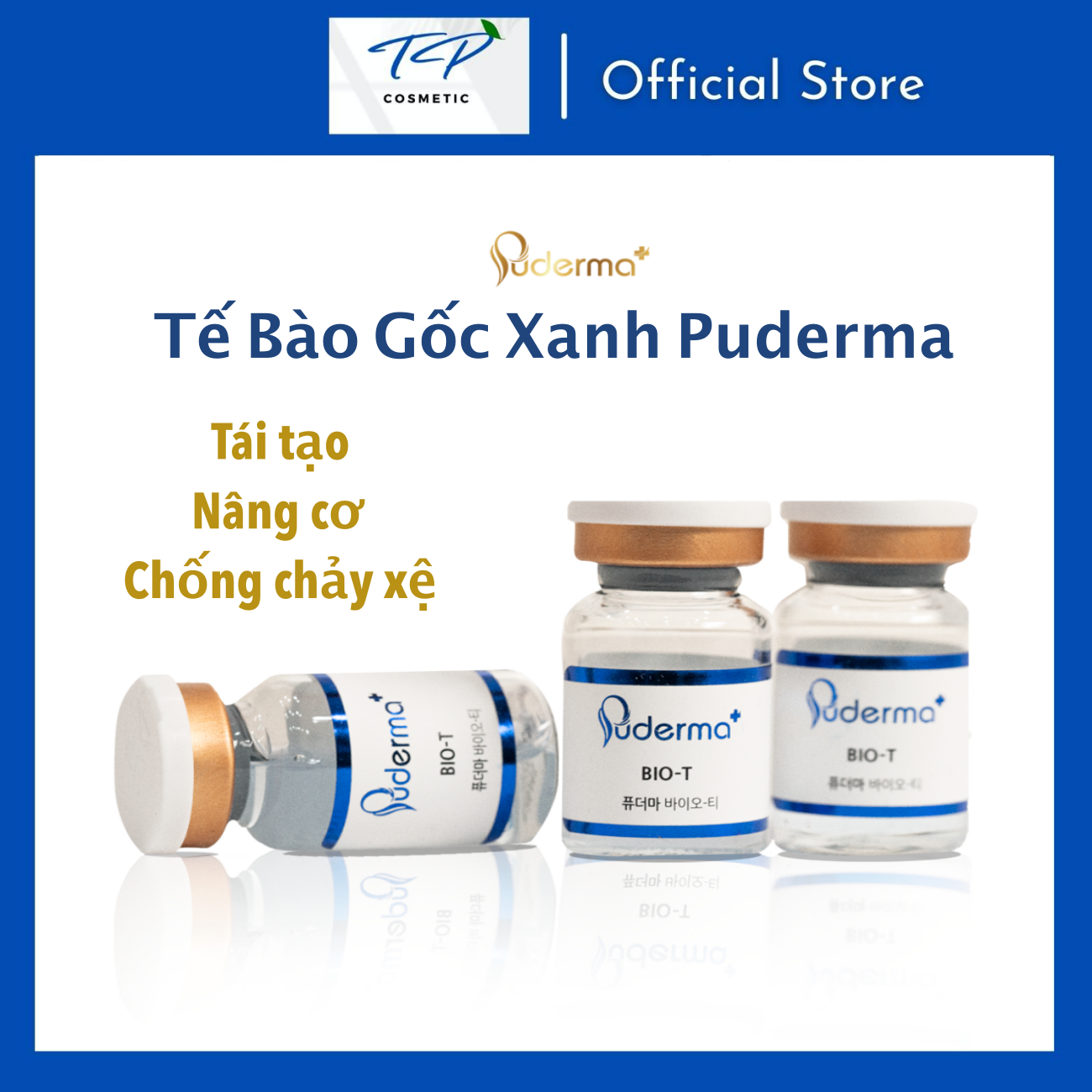 Tế Bào Gốc Xanh PUDERMA BIO-T XANH : cung cấp độ ẩm và dưỡng chất cho da, giúp làm mờ vết nám, tàn nhang, đồi mồi, vết thâm trên da, ngăn ngừa nếp nhăn cho da, mang lại làn da mềm mịn, săn chắc.