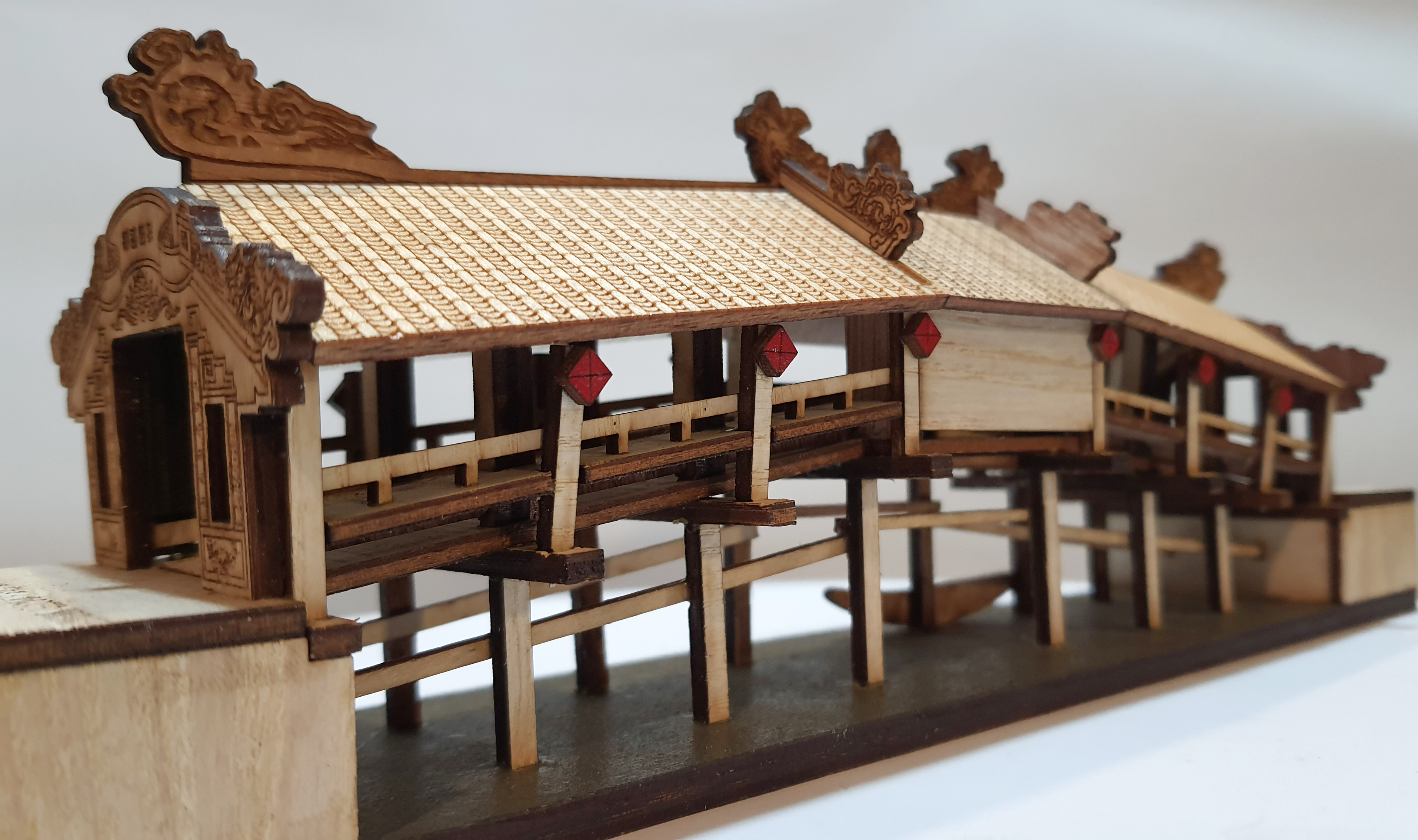 MÔ HÌNH CẦU NGÓI THANH TOÀN HUẾ 3D
