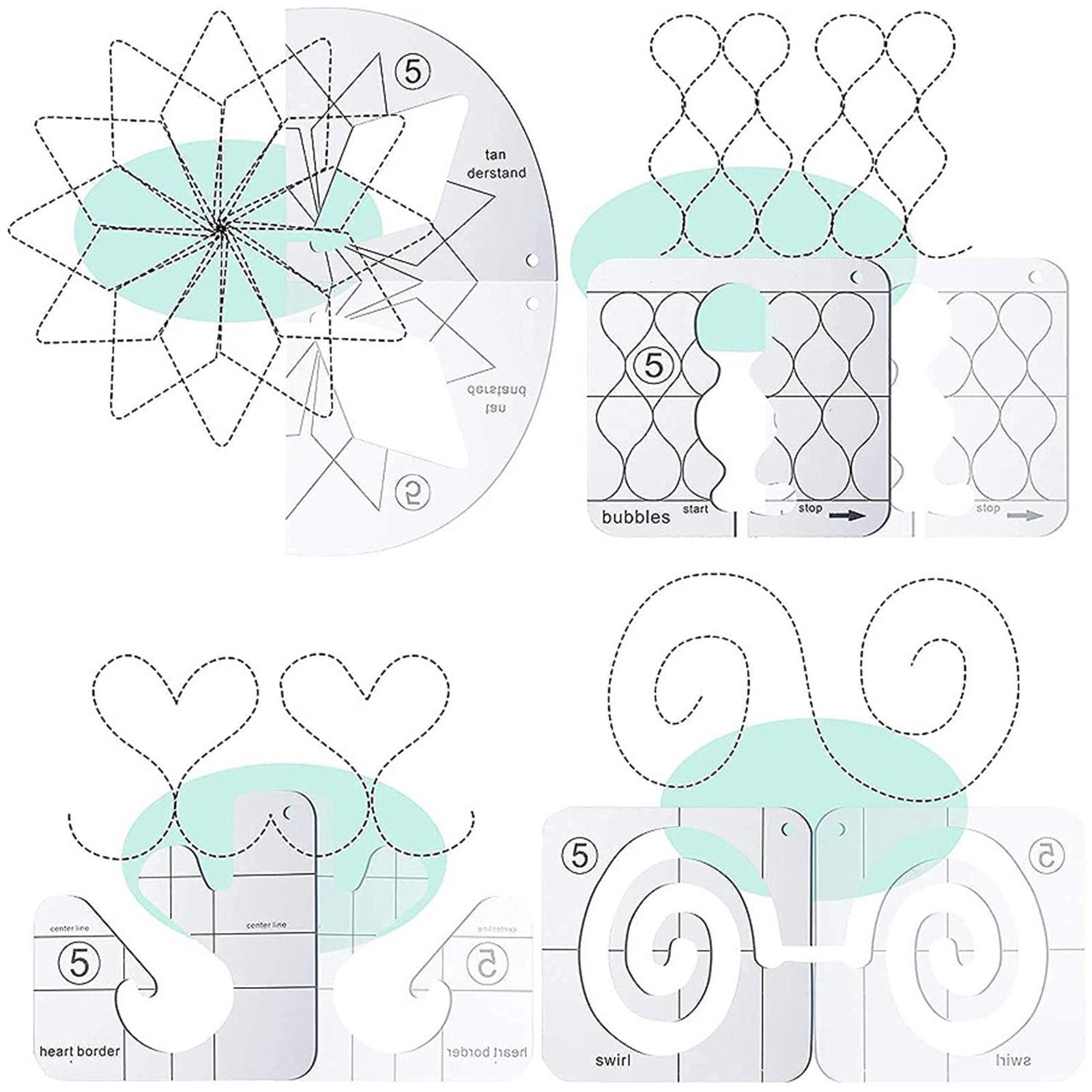 Sewing Cloth Ruler DIY Free  Quilting Templates Set for Apprentices