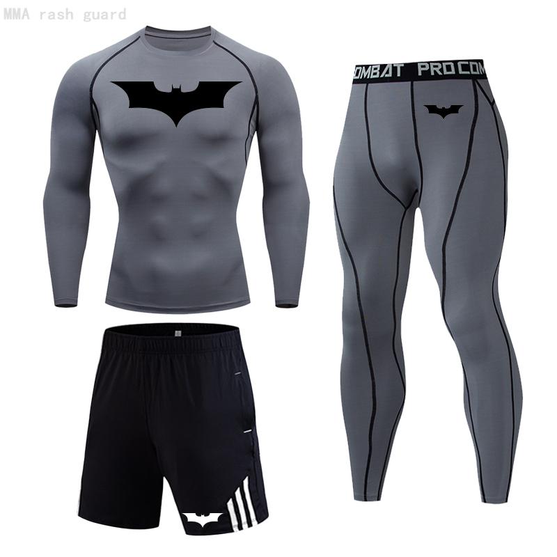Bộ Quần Áo Nam Mùa Đông Đầu Tiên Lớp Quần Lót Sinh Nhiệt Chạy Bộ Phù Hợp Với MMA Nén Thể Thao Chạy Bộ Chăm Sóc Da Bộ Dụng Cụ Bát 3-pc/bộ