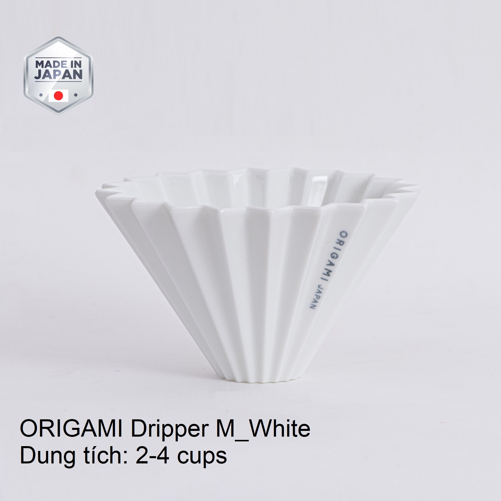 Phễu sứ V60 02 Origami Dripper M Pour over