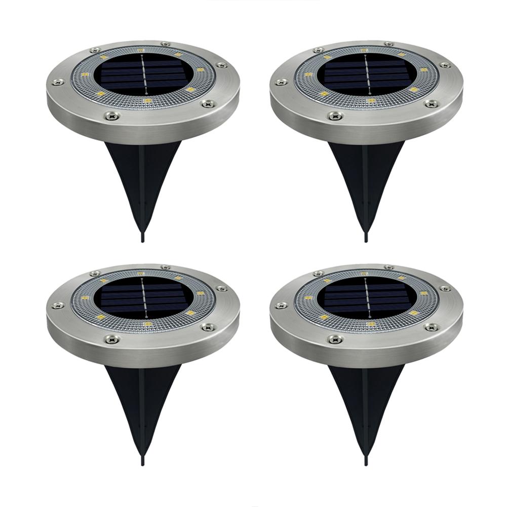 4 Đèn Led Năng Lượng Mặt Trời Ip67 Chống Thấm Nước 8led