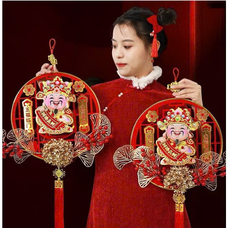 Dải Treo Thần Tài Lắc Đầu Gọi Tài Lộc, Liễng Thần Tài Tết Cầu May Mắn, .Đồ Trang Trí Tết Nhiều - Hàng Loại 1.  CHính Hãng MINIIN