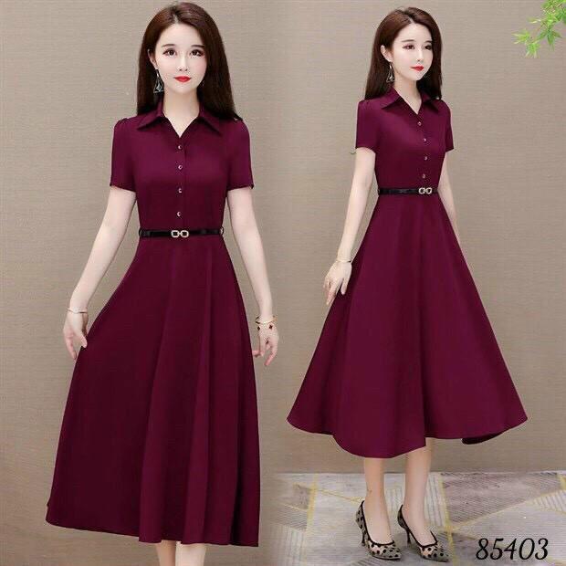 Đầm phong cách Vintage cổ sơ mi HOT fashion - Lịch thiệp và quý phái/MS 0201 / Có 3 màu