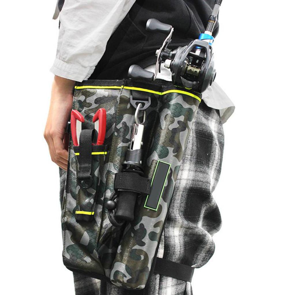 Outdoor Fishing Rod Tools Storage Case Waist Leg Bag With Fishing Tackle Box