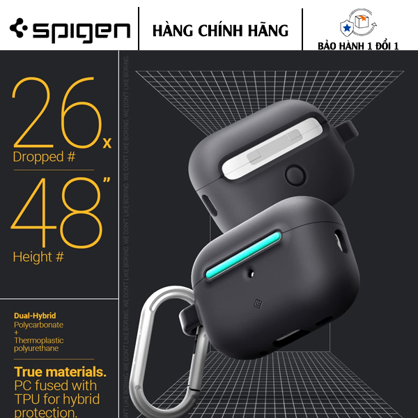 ỐP LƯNG DÀNH CHO AIRPOD PRO 2 CASEOLOGY VAULT MIDNIGHTGREEN có độ bám cao, với bộ khung để chống va đập chưa từng có - Hàng Chính Hãng