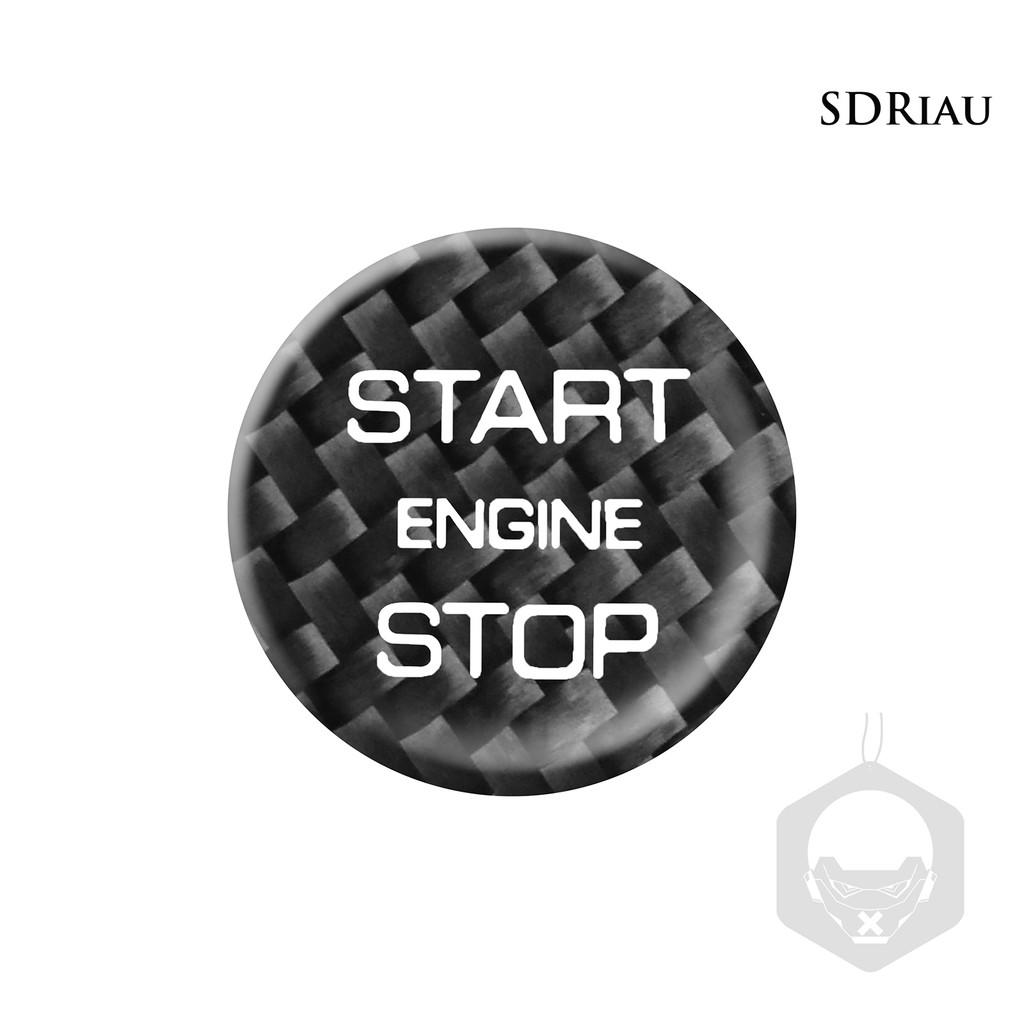 Miếng Dán Trang Trí Nút Bấm Khởi Động Xe Land Rover Bằng Sợi Carbon Cao Cấp