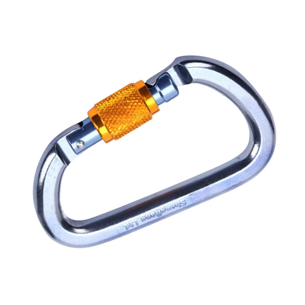 28KN Aluminum Screw Locking Carabiner Hook for Rescue Outdoor Rock Climbing Rappelling Exploring