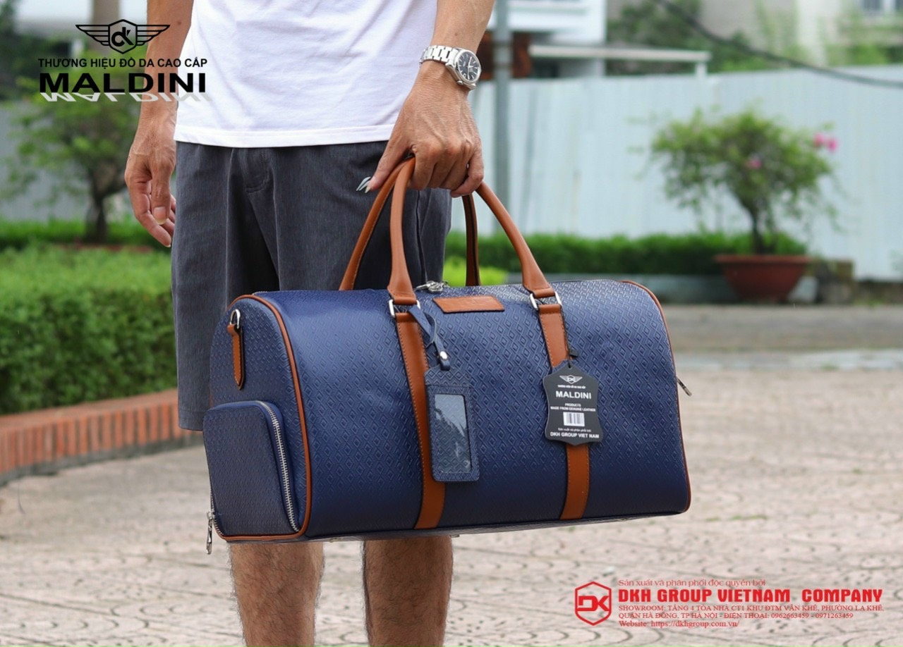 Túi đựng quần áo golf Maldini Boston da bò thật Có Ngăn Đựng Giày Riêng TG010