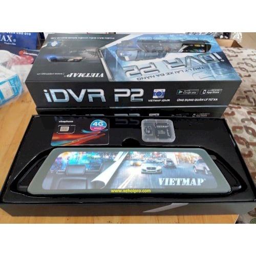 Camera Hành Trình Ô Tô Xe Hơi VIETMAP iDVR P2 - Ghi Hình Trước Sau, Định Vị Trực Tuyến, BH 12 Tháng
