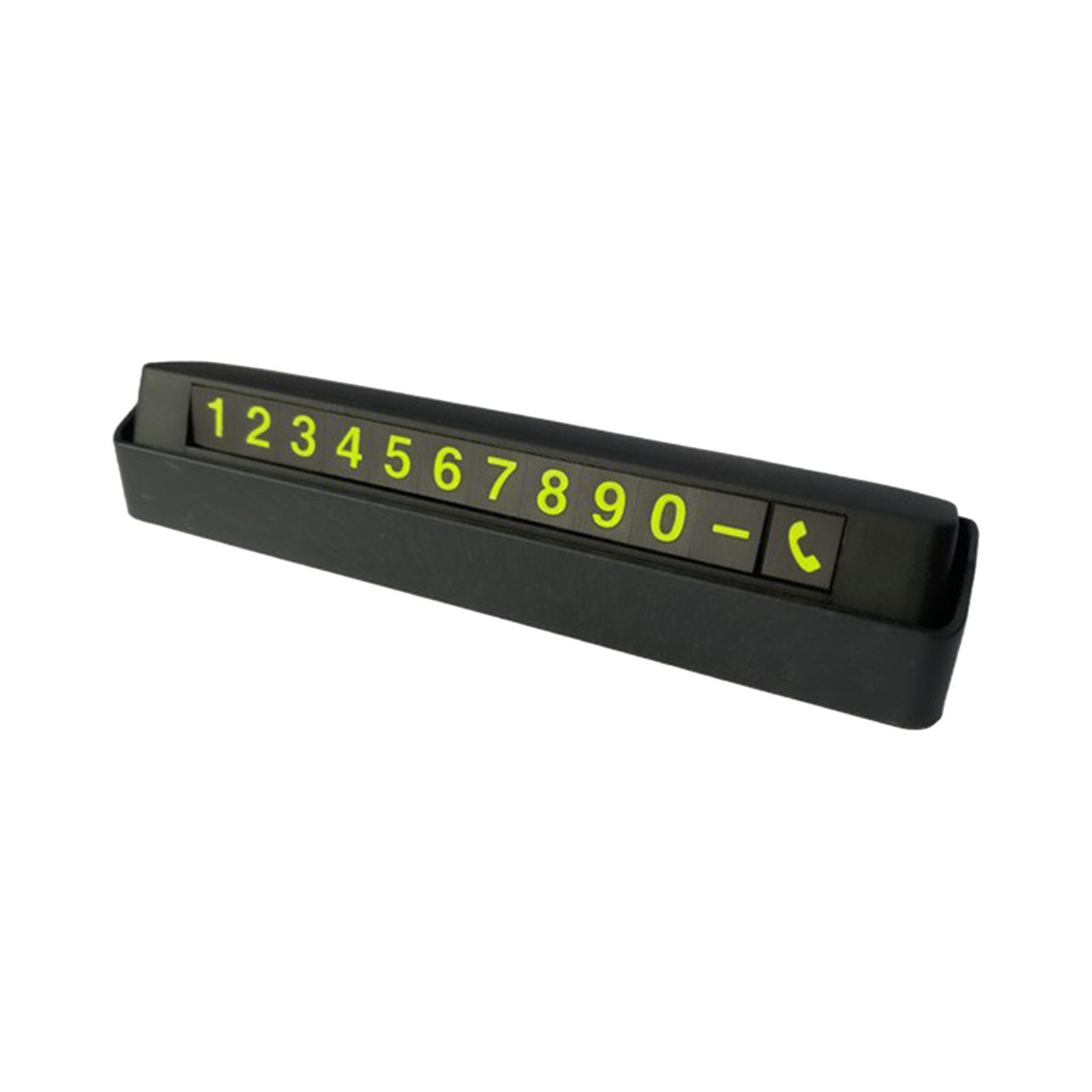 Car Parking Number Plate Dashboard Decoration Notification Phone Number Card