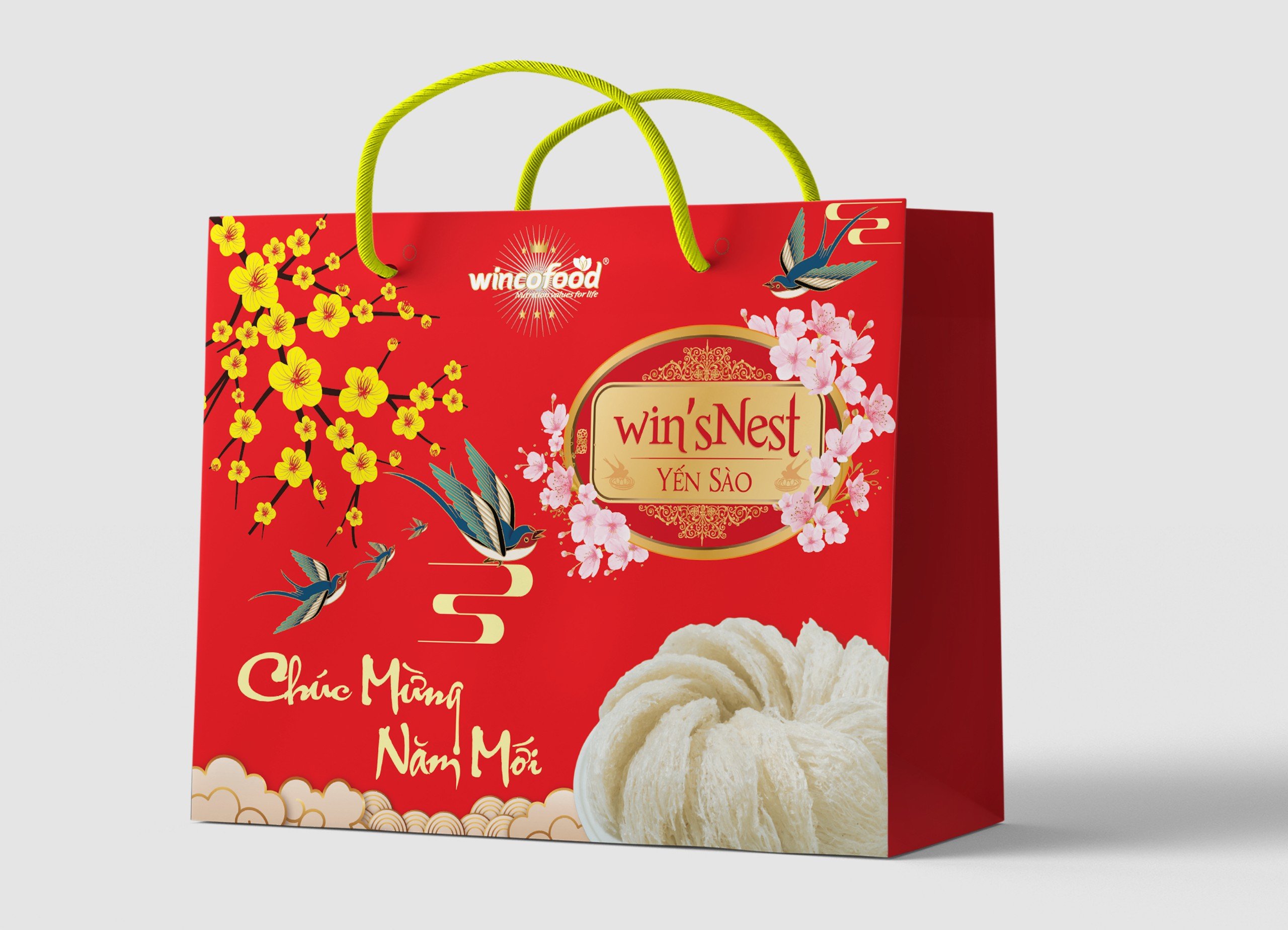 XUÂN 2025 - Yến Sào wins'Nest 25% tổ yến chưng đông trùng hạ thảo (6 Lọ x 70 ml / Hộp)