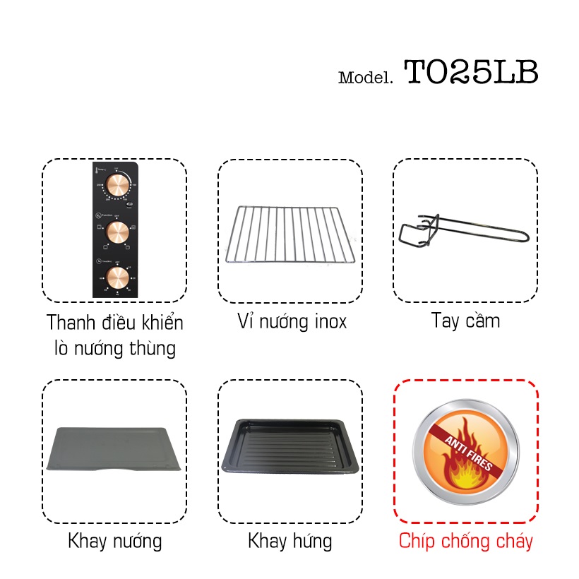 Lò Nướng Thùng Osaka TO25LB - Hàng Chính Hãng