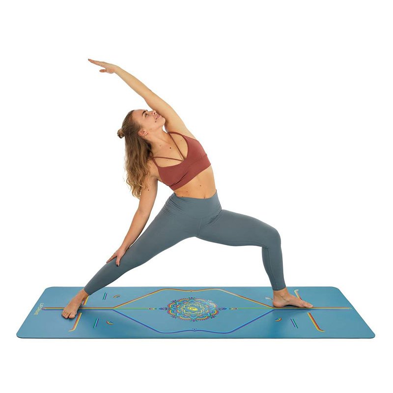 Thảm yoga định tuyến PU Liforme Blue Sky Rainbow 4.2mm