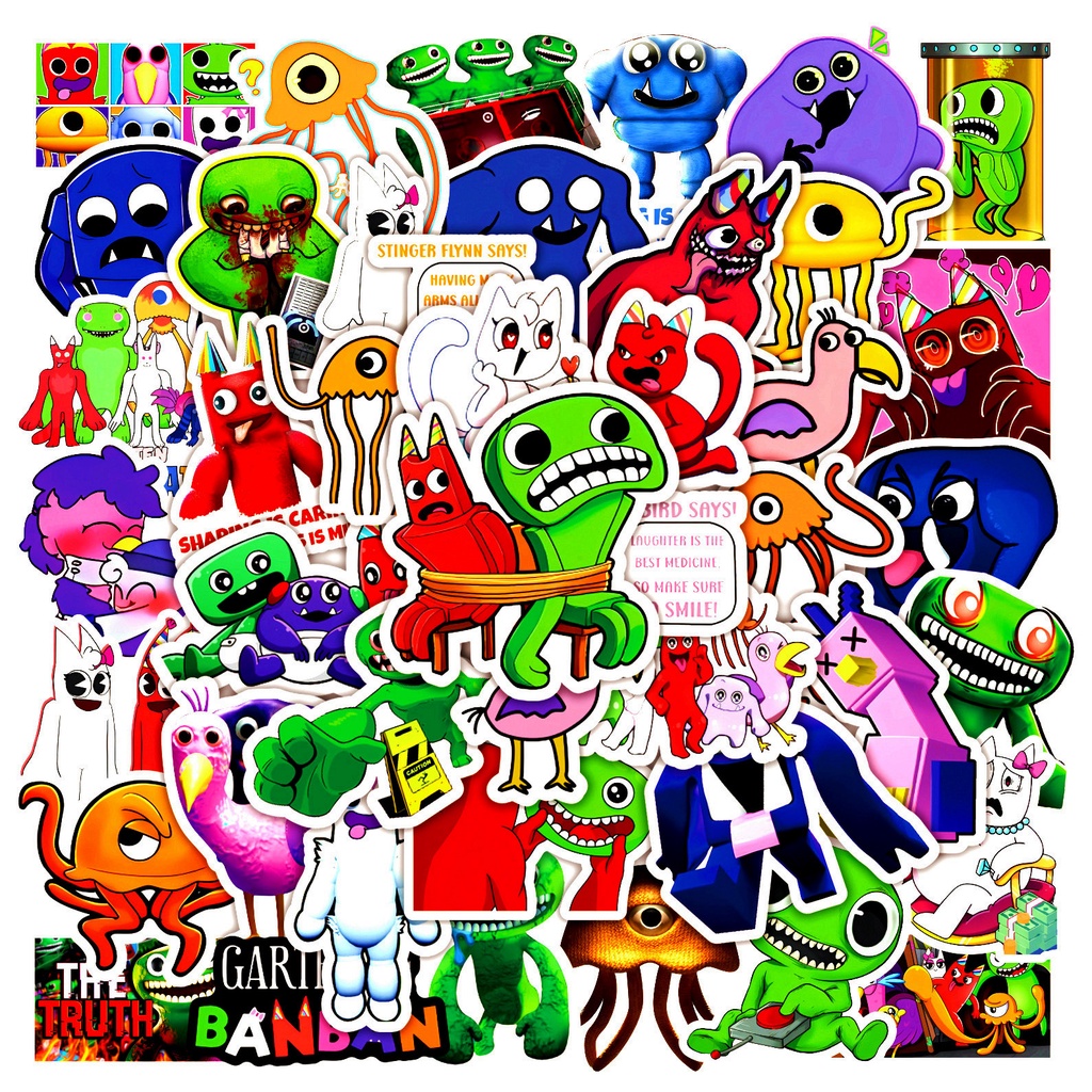 Sticker Garten of banban Horor 30-60 ảnh ép lụa khác nhau / hình dán banban Game