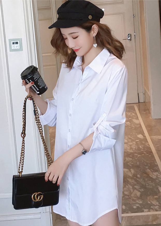 Sơ mi dáng dài cổ bẻ mặc giấu quần ĐV165