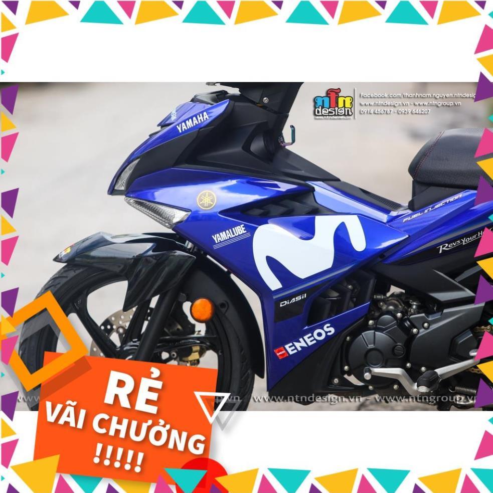 Tem Rời Exciter 150 Mẫu Movistar Trắng Xanh GP