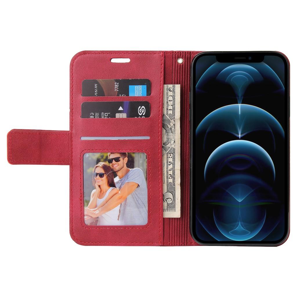 Ốp điện thoại da PU có PC cứng dạng ví nắp lật cho iPhone 12 Pro Max 12 Mini iPhone 11 Pro Max