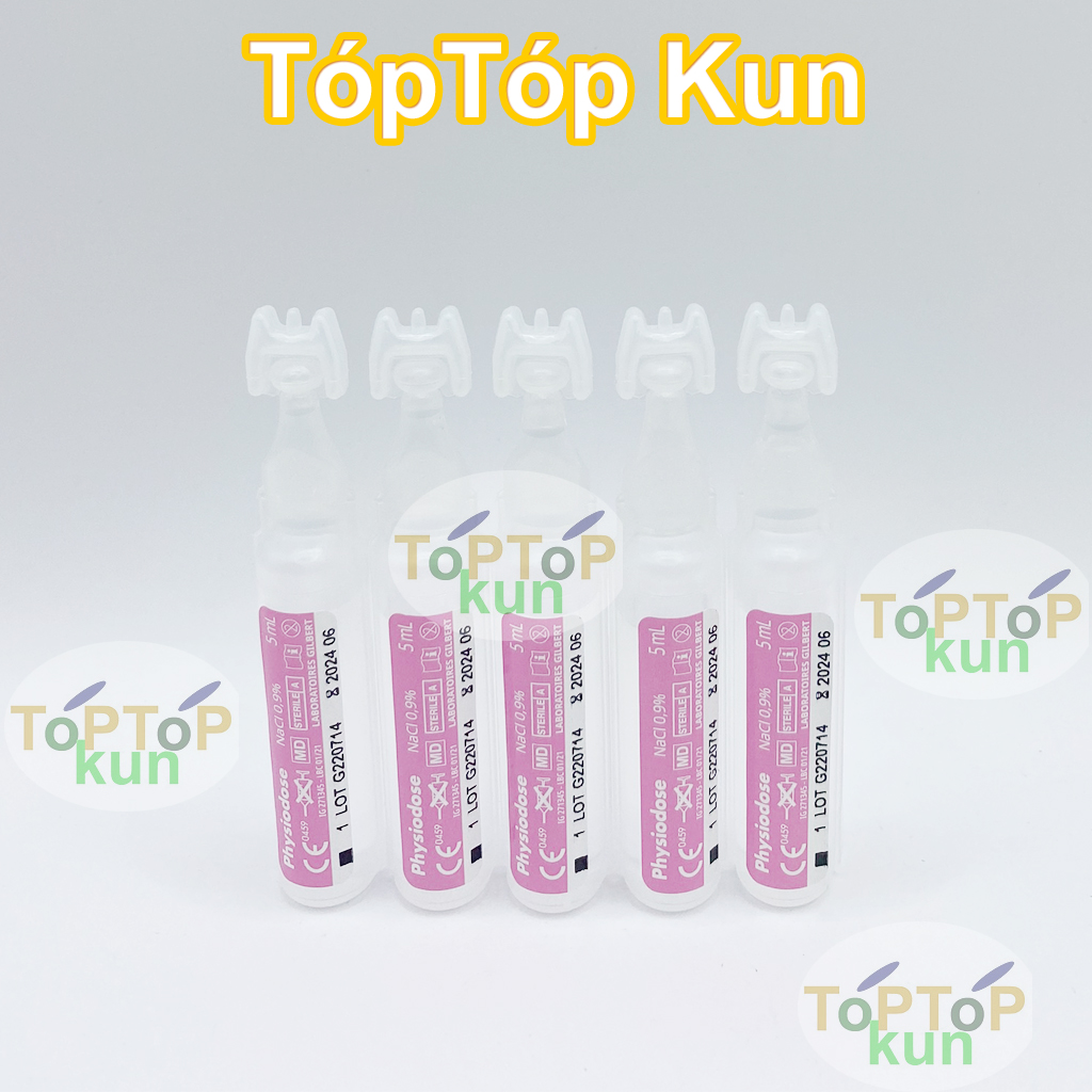 Nước Muối Sinh Lý PHYSIODOSE Giúp Vệ Sinh Mắt Mũi Miệng Cho Bé Từ Sơ Sinh (Hộp 40 ống x 5ml)