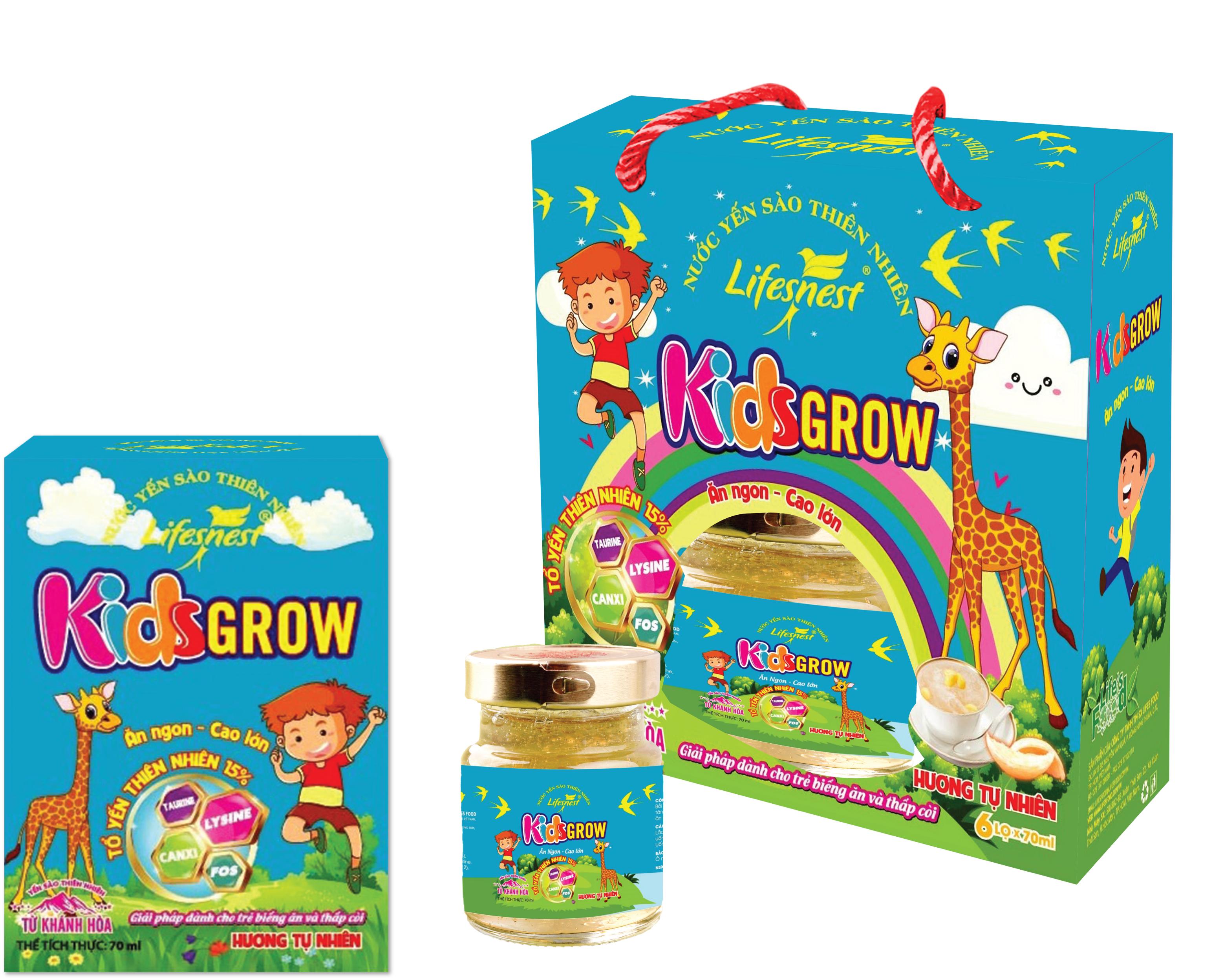 LifesNest-Yến sào thiên nhiên KidsGrown 15%-Tự nhiên (Lọ) -thùng