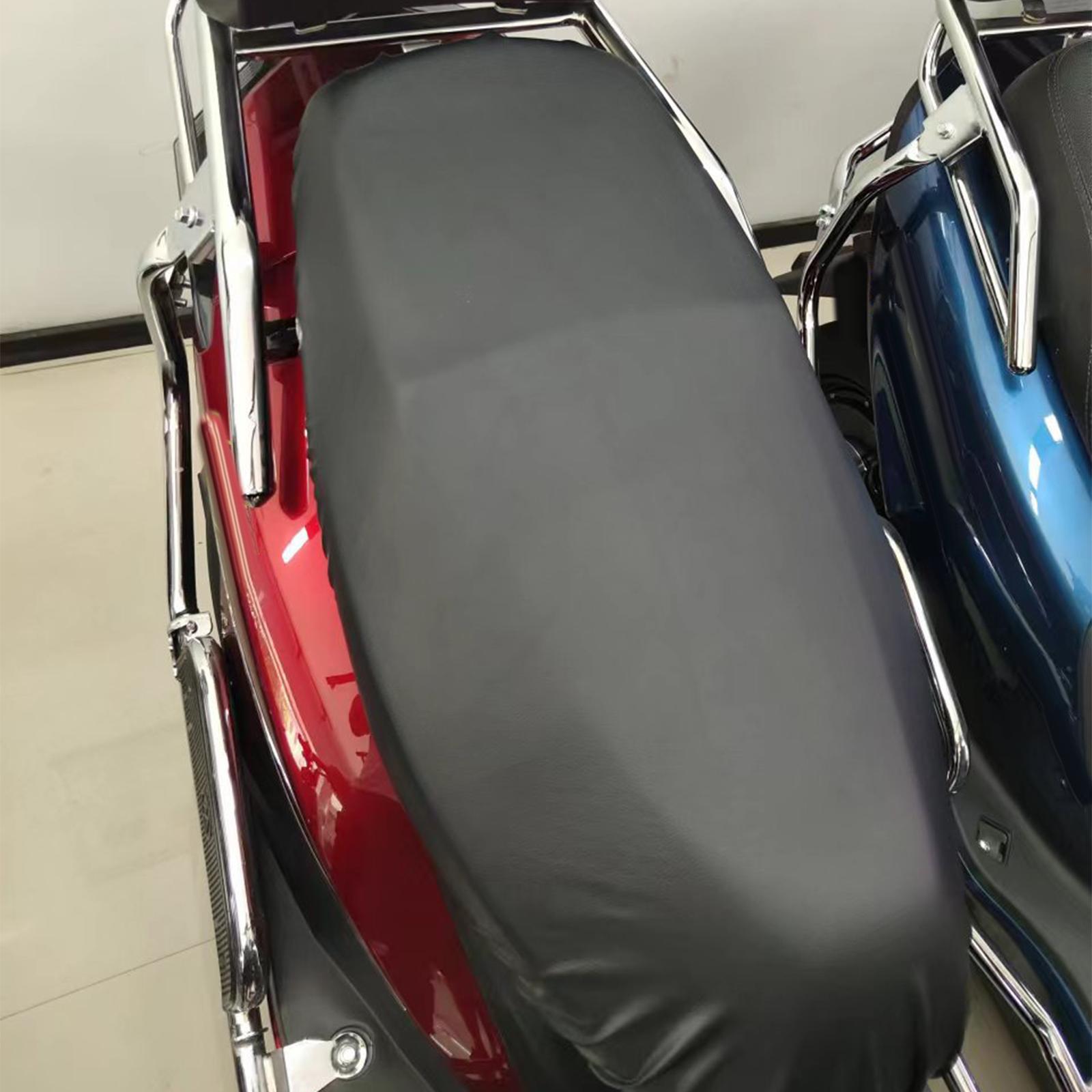 Elastic Motorcycle Seat Cushion Cover PVC Black Anti Slip for Scooter