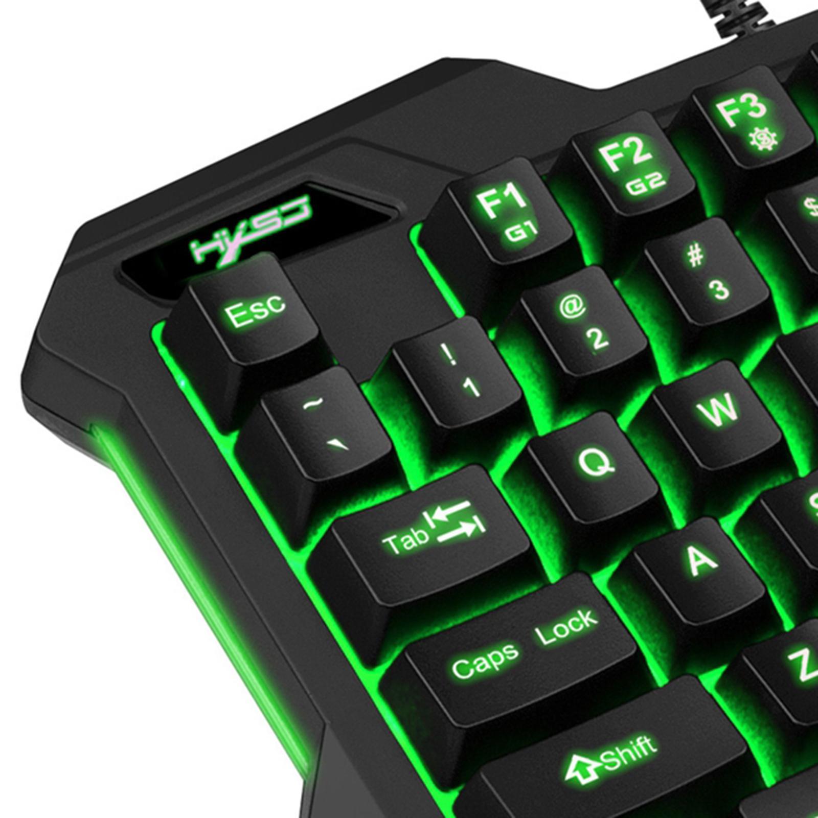 Portable Single Handed Gaming Keyboard 35 Keys RGB Wired Wide Compatibility