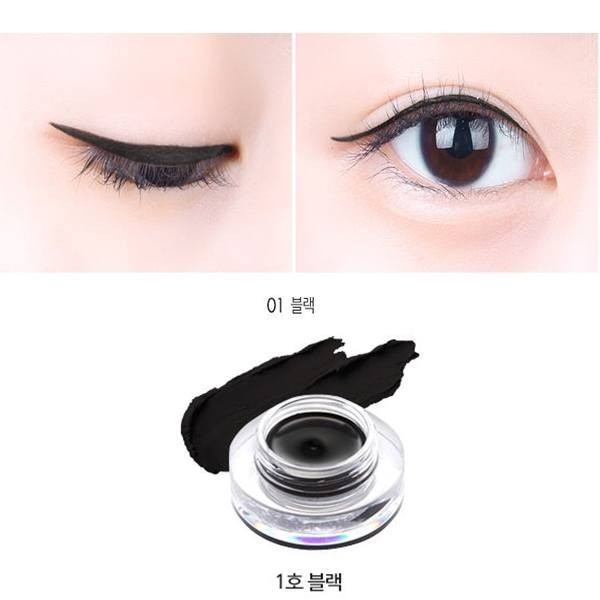 Gel Kẻ Mắt Tonymoly Backstage Gel Eyeliner 4g + Tặng kèm 1 mặt nạ sủi bọt Su:m 37 Đen