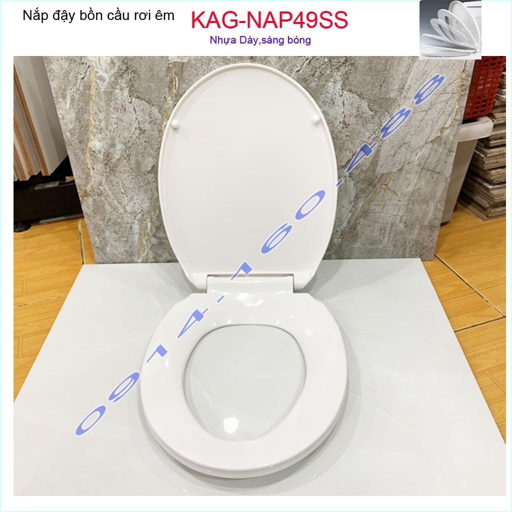 Nắp đậy bồn cầu rơi êm KAG-NAP49SS, nắp cho bàn cầu American VF2013-VF3013-VF4013