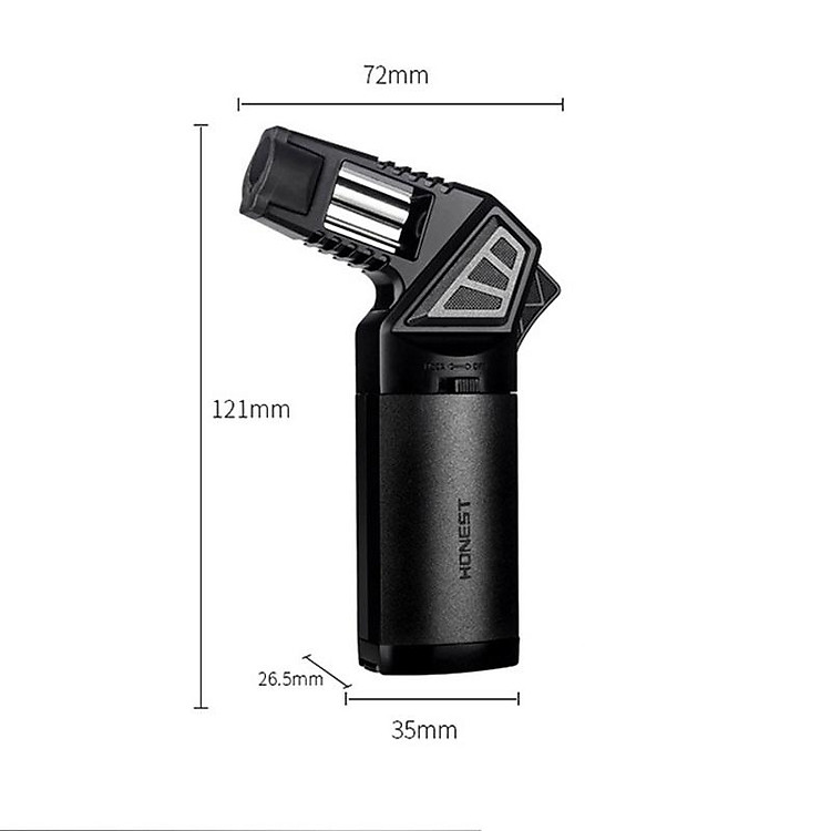 Vỏ Hột Quẹt Bật Lửa Khò Gas 1 Tia Để Bàn Cực Mạnh Honest BCZ-489