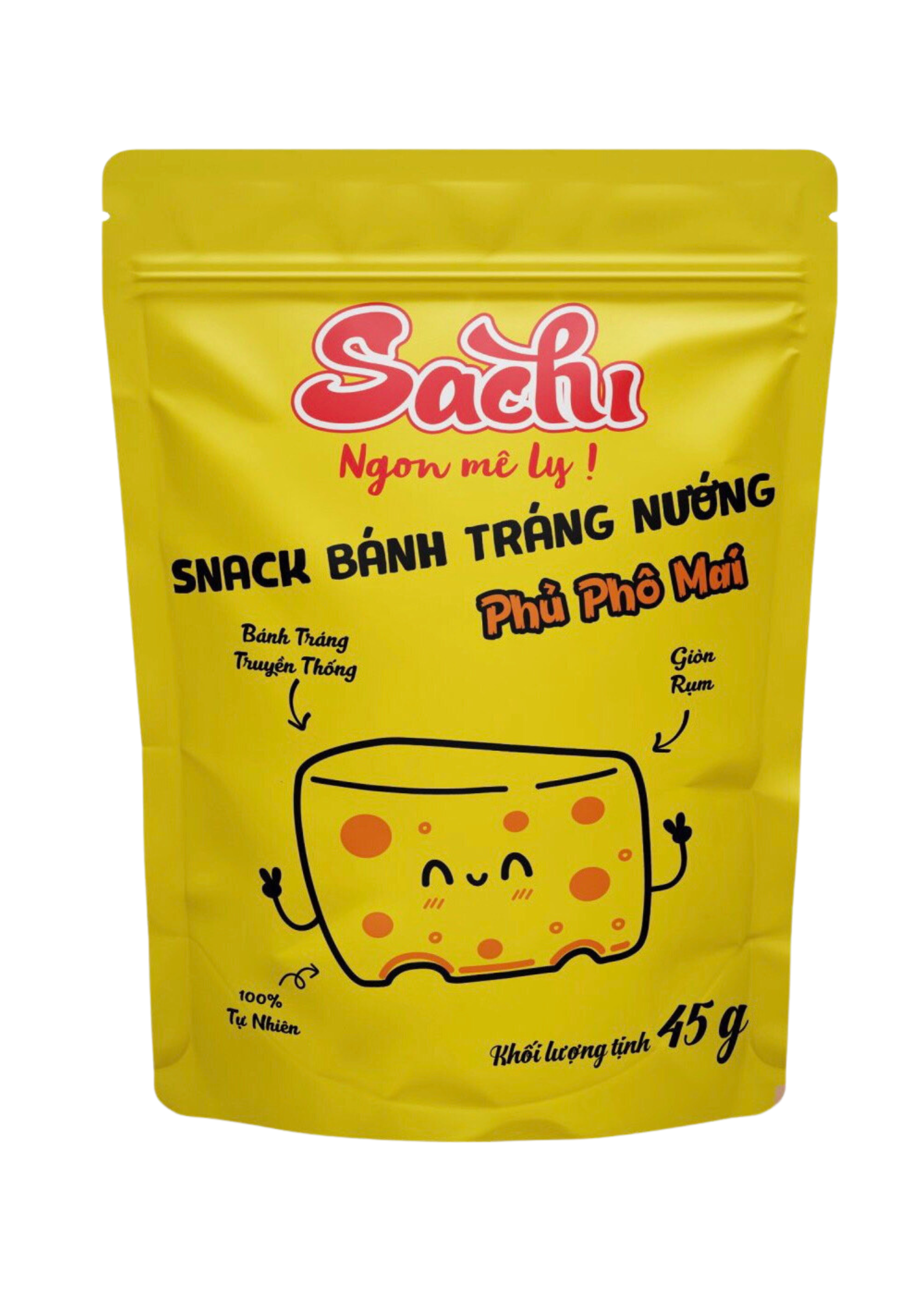Snack Sachi bánh tráng Vị Phô Mai -  Thùng 5 gói