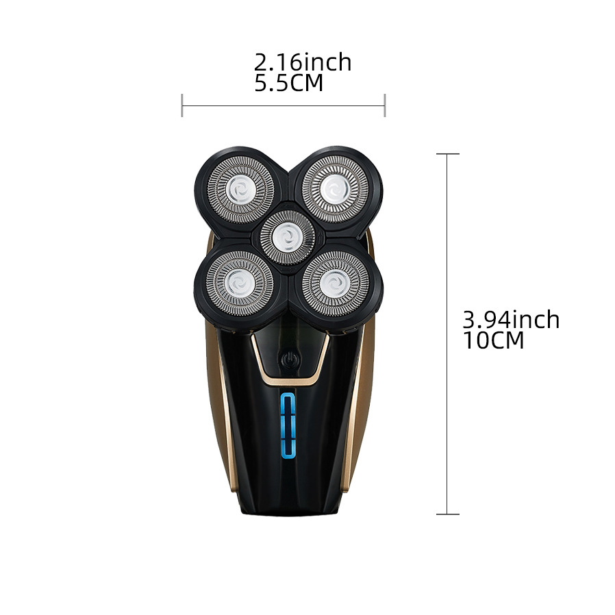 Máy cạo đầu trọc, cạo râu MG 5800 5 lưỡi, kèm 5 phụ kiện cắt tỉa, máy cạo sạch sát chân tóc