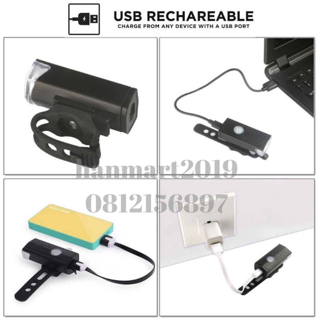 Đèn pin xe đạp thể thao, đèn siêu sáng,sạc usb Tặng ngay đèn hậu cảnh báo an toàn