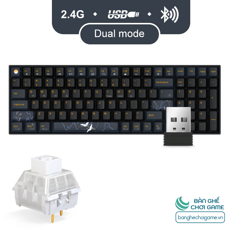 Bàn phím cơ không dây Newmen GM1000 - Gateron G-Pro Switch - Hotswap - Hàng chính hãng