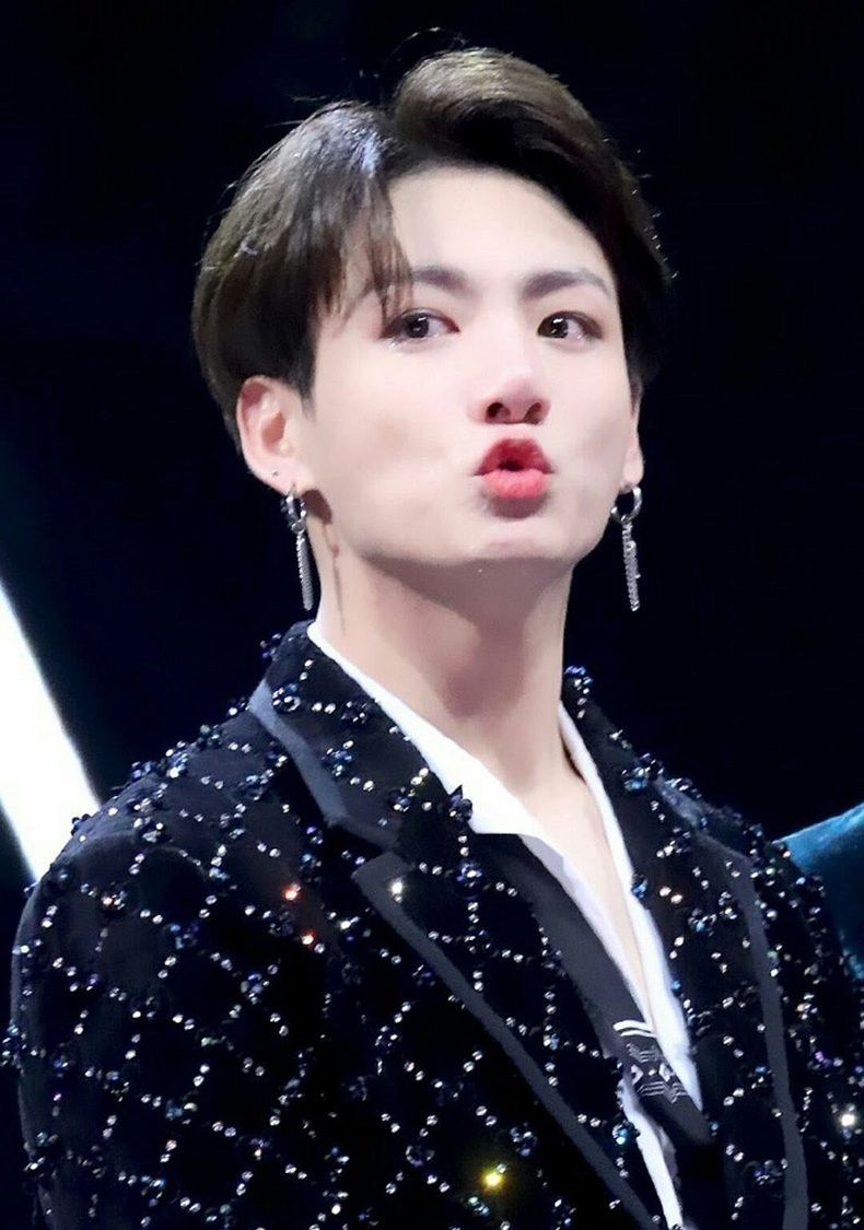 Bông tai khuyên tai idol BTS 2 sợi mắt xích so le