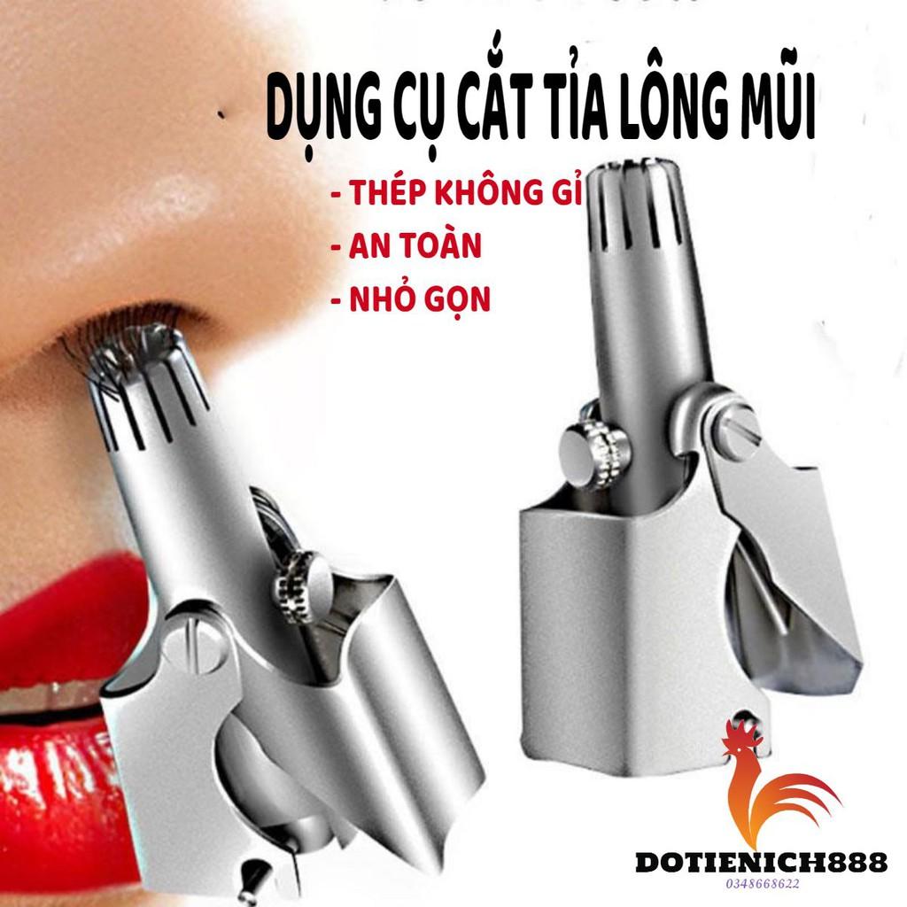 Dụng cụ cắt tỉa lông mũi bằng tay chất liệu thép không gỉ, kéo cắt lông mũi không đau có hộp đựng và cọ vệ sinh