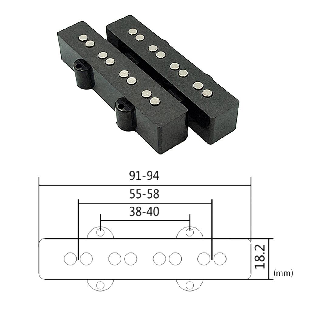 Phép Màu Chiếu Sáng 2x4 Bass Humbucker Điện cho Đàn Guitar Bass