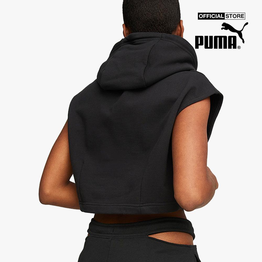 PUMA - Áo hoodie nữ sát nách Dare To Hooded Cropped Vest 535624-01