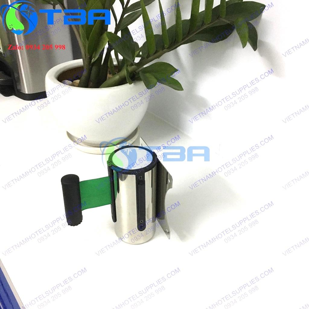 Đầu dây gắn tường trụ chắn inox 2m màu xanh lá nhập khẩu cao cấp