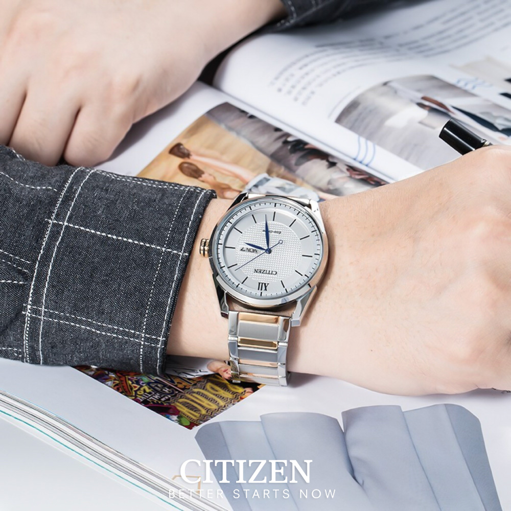 Đồng Hồ Nam Citizen Dây Thép Không Gỉ AW0084-81A - Mặt Trắng